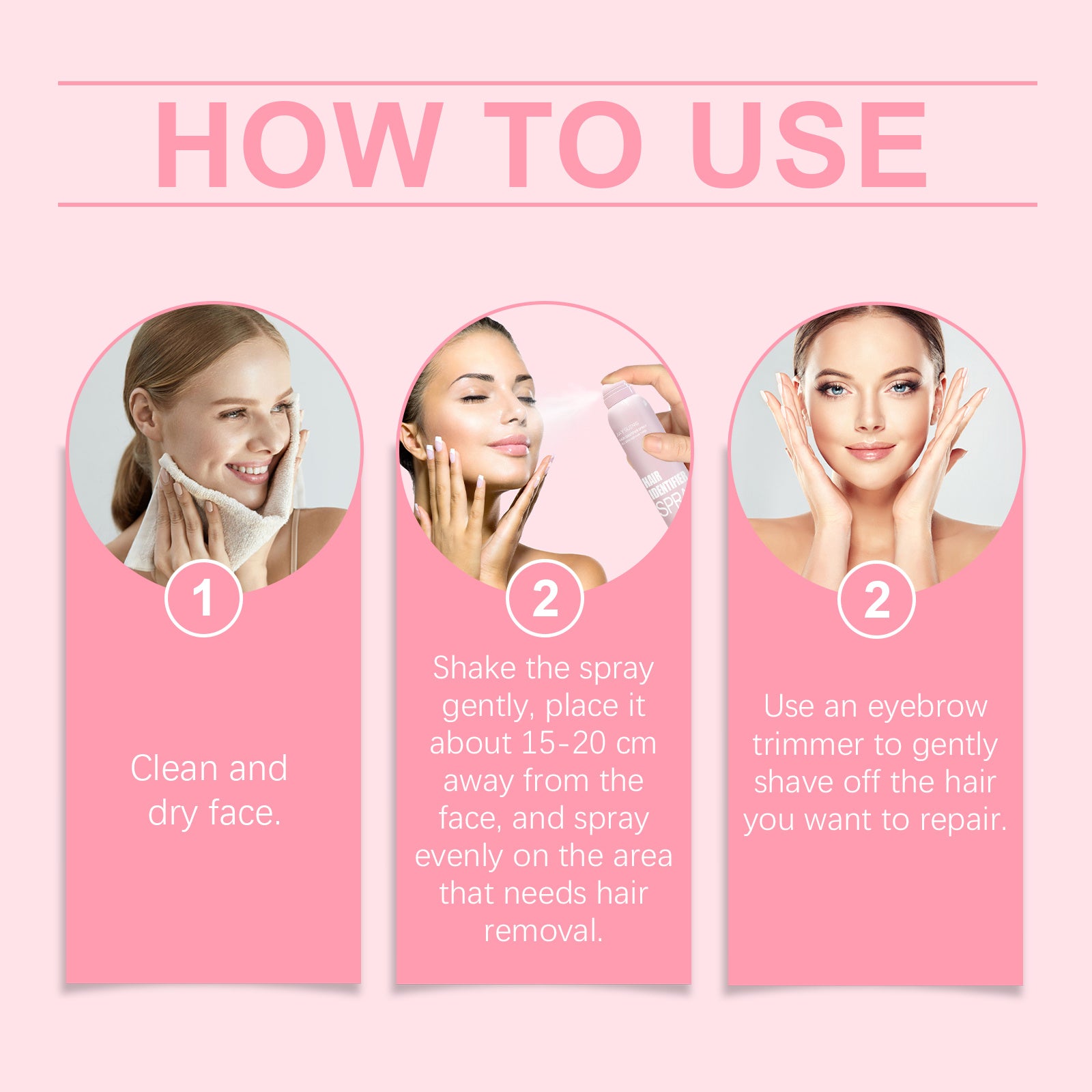 Hair Removal Spray | Gentle and Cleansing for Non-Cakey Makeup