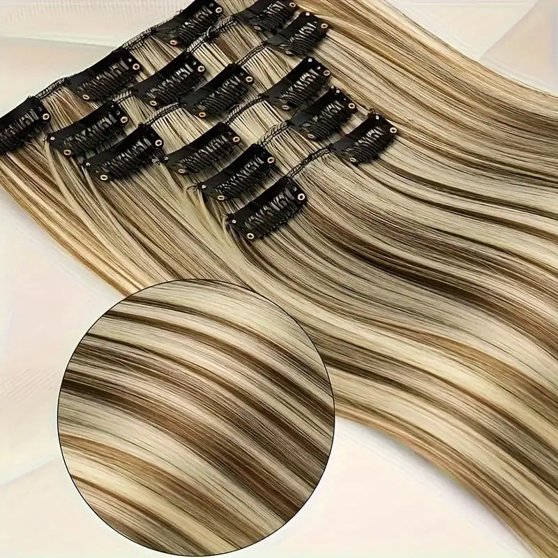 24 Inch Synthetic Clip In's | 6 pcs