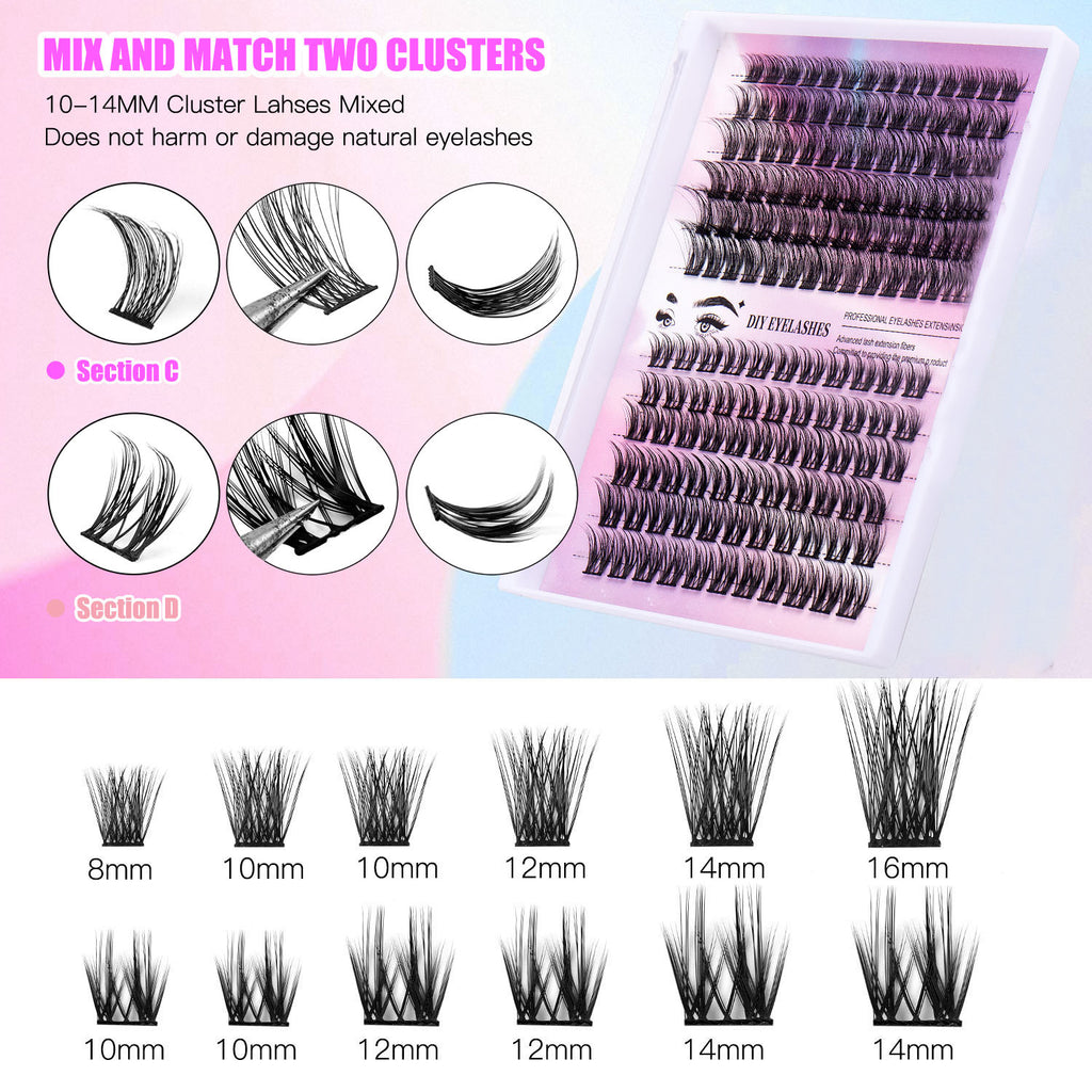 Premium set of lashes|
300 lash clusters w/ tools & glue