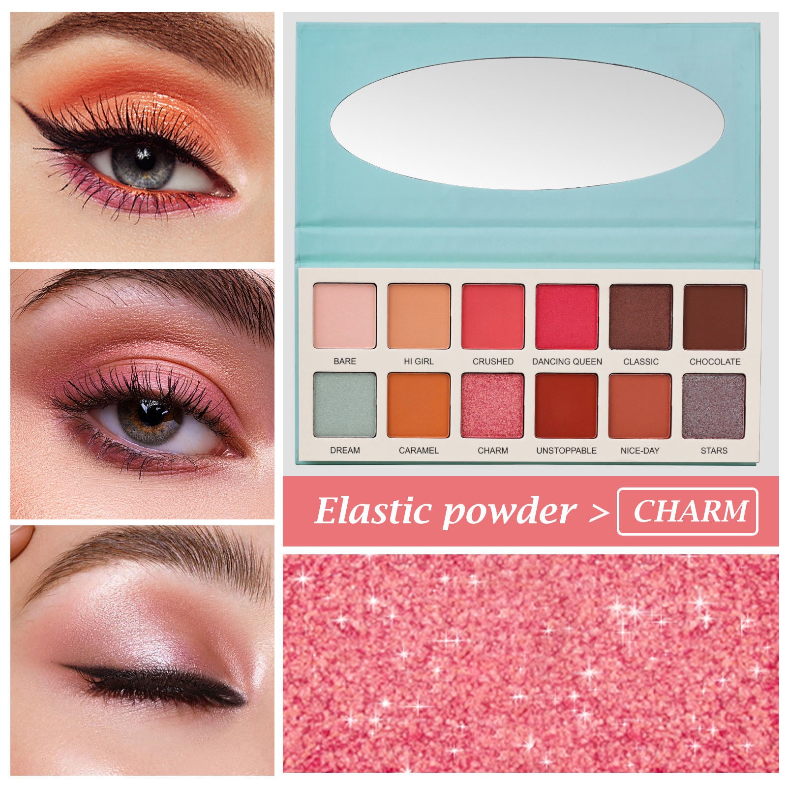 High Pigment Silky 
 12-Color Eyeshadow Palette Makeup Palette