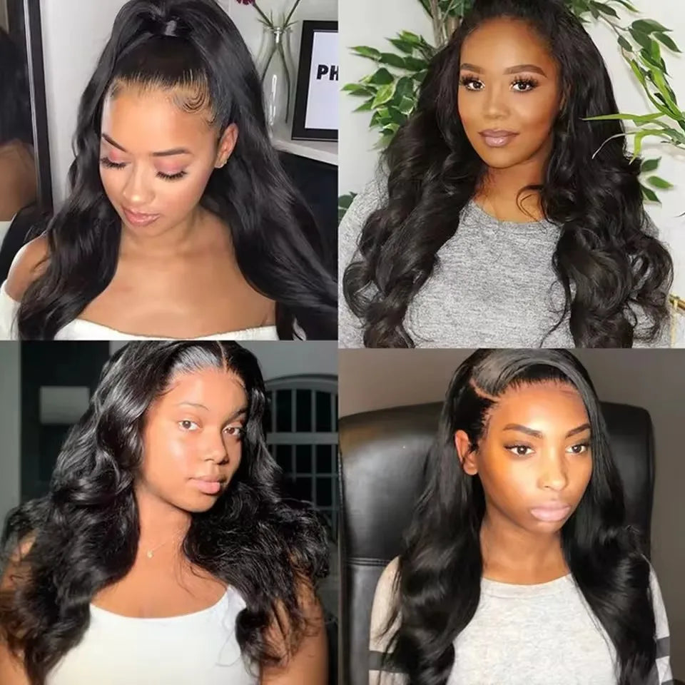 Brazilian Body Wave Transparent Human Hair Lace front Wig 13*5*2