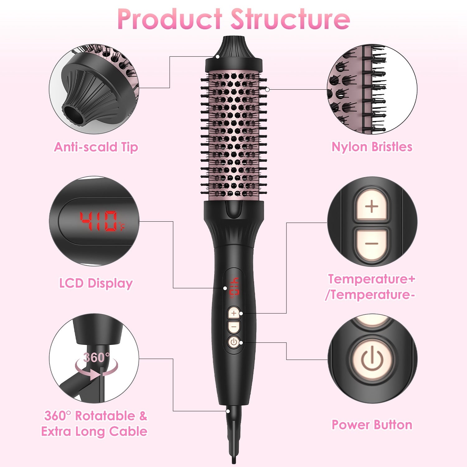 1Pc 3 In 1 Thermal Brush